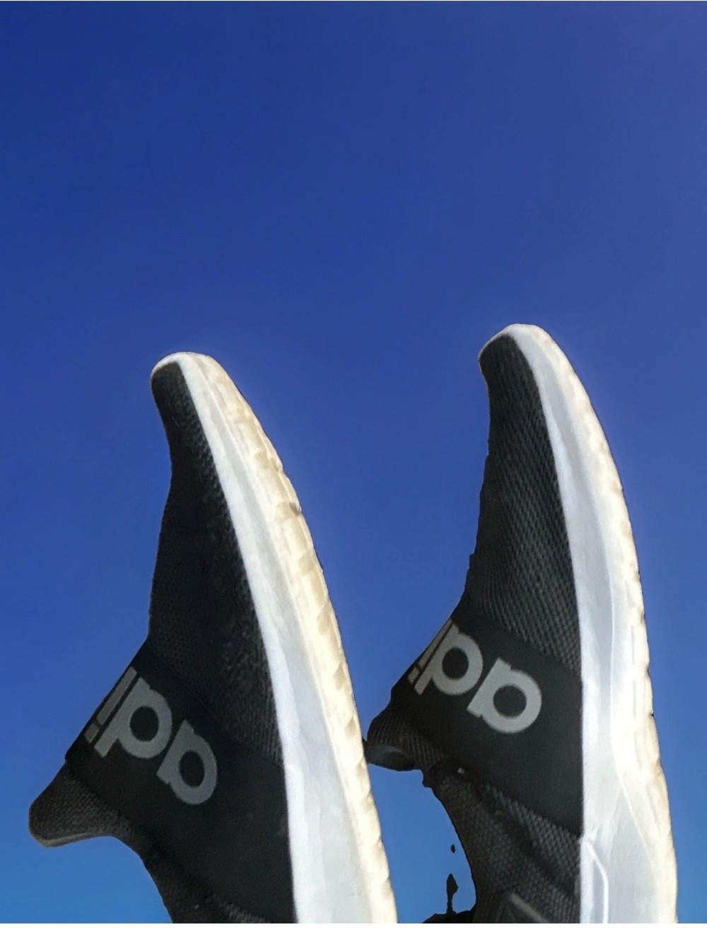 adidas Black Slip-On Knit Sneakers with White Sole - Picture 3 of 7